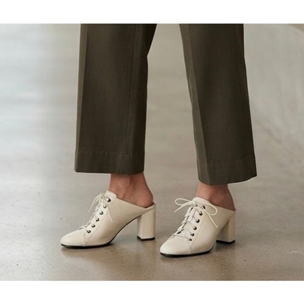 New linea Paola sylvie L ivory tumbled Lea heels sz 9 - Picture 6 of 6